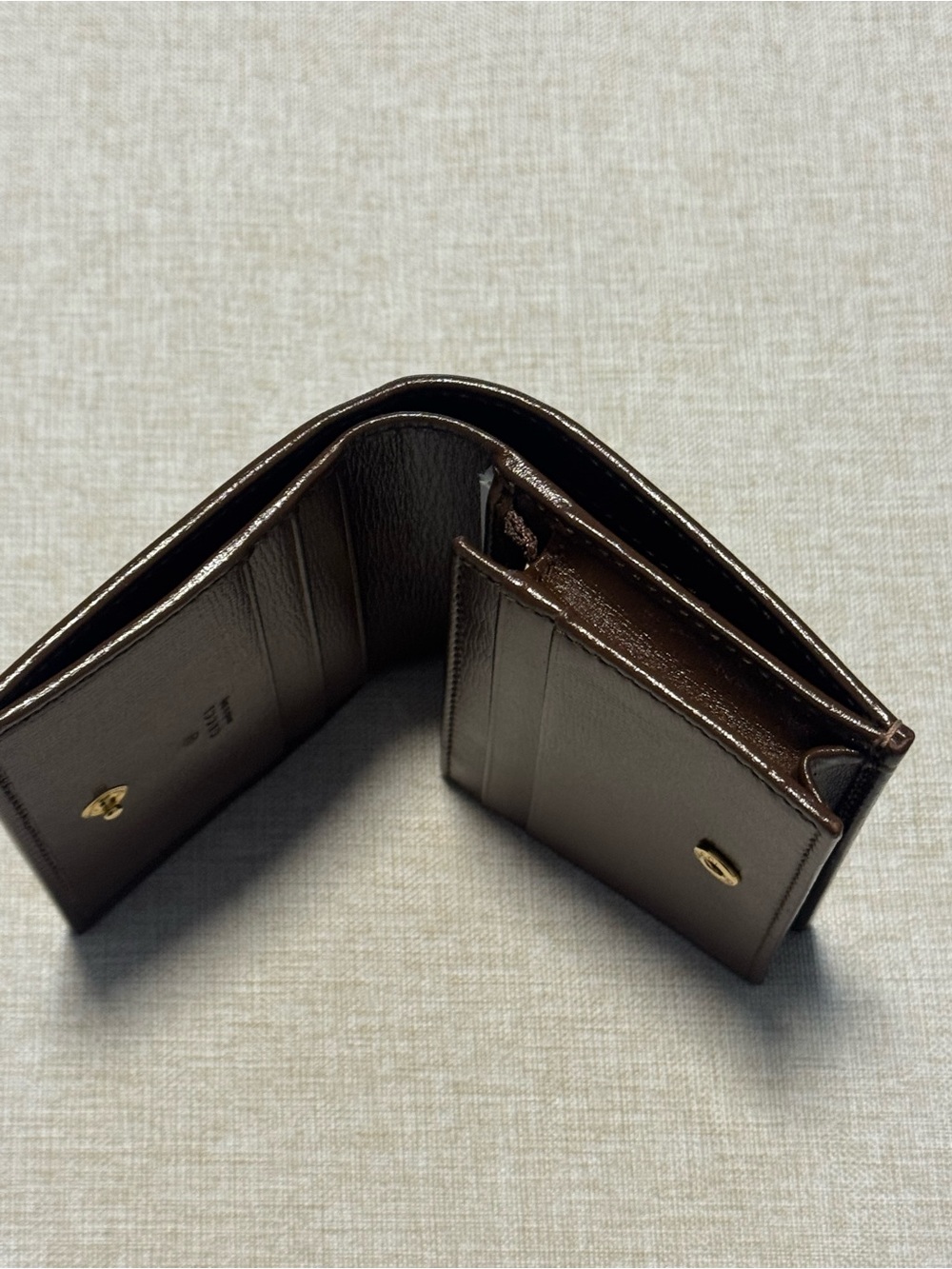 Gucci Horsebit 1955  Card Case wallet with Brown Leather & Gold Horsebit - Picture 9 of 14